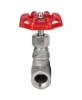 Клапан запорный DN.ru VSO3131M-1W-T-S 1″ Ду25 Ру16 двухходовой резьбовой, корпус - нержавеющая сталь 304, внутренняя/внутренняя резьба, управление штурвал