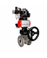 Кран шаровой DN.ru BV3232P(2pc)-FP-F-ISO-H Ду100 Ру16 фланцевый, полнопроходной, 2-составной, корпус - нерж.сталь SS316, уплотнение PTFE, пн.привод PA-DA-105 пн.распределитель 4M310-08 AC220V ручной дублер MON3-700-T38-ISO БПВ AFC2000 БКВ APL-510N-EX
