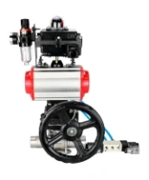 Кран шаровой DN.ru BV3232P(3pc)-FP-W-ISO-H LONG Ду65 Ру25 полнопроход., корпус - нерж.сталь 316, уплотнение - PTFE, под приварку, с пн.приводом PA-DA-083, пн.распределителем 4V320-08 AC220V, редуктором MON2-450-T28-ISO, БКВ APL-410N EX и БПВ AFC2000