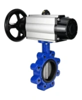 Затвор дисковый поворотный DN.ru WBV1631N-2W-Fb-H Ду150 Ру16 LUG корпус - чугун QT450, диск - нержавеющая сталь 304, уплотнение - NBR, с пневмоприводом PA-DA-105-1 и пневмораспределителем 4M310-08 AC220V