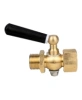 Кран запорный для манометра DN.ru BVPG0000P-3WT-T-H ВР/НР G1/2″-М20х1.5 Ду15 Ру25 трехходовой, резьбовой, корпус - латунь HPb57-3, шар - латунь HPb57-3, уплотнение - PTFE, с рукояткой