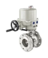 Кран шаровой DN.ru BV3232P(2pc)-FP-F-ISO-H Ду80 Ру16 полнопроходной двухходовой, нержавеющая сталь 316, фланцевый, уплотнение - PTFE, с электроприводом ГЗ-ОФВ-110/11М 220В