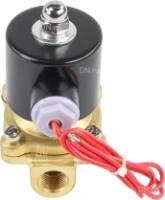Клапан электромагнитный DN.ru VS100-ET-NC-220VAC 3/8″ Ду10 Ру10, соленоидный двухходовой, корпус - латунь, уплотнение - EPDM, резьбовой, нормально-закрытый, прямого действия, катушка - 220В