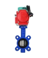 Затвор дисковый поворотный DN.ru WBV1631E-2W-Fb-H Ду65 Ру16 LUG межфланцевый, корпус - чугун QT450, диск - нержавеющая сталь AISI 304, уплотнение - EPDM, с пневмоприводом PA-SA-105 и магнитным переключателем ALS200D