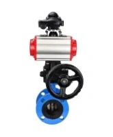 Затвор дисковый поворотный DN.ru WBV1313E-2W-F-H Ду100 Ру16 фланцевый, корпус - чугун GGG40, диск - чугун GGG40, EPDM, с пневмоприводом PA-DA-105, пневмораспределителем DN.ru 4M310-08 AC220V, БКВ DN.ru APL-210N и ручным дублером DN.ru MON1-250-T26-ISO