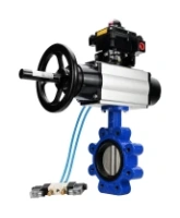 Затвор дисковый поворотный DN.ru WBV1631N-2W-Fb-H Ду150 Ру16 LUG корпус - чугун QT450, диск - нержавеющая сталь 304, уплотнение - NBR, с пневмоприводом PA-DA-105-1, пневмораспределителем 4V320-08 AC220V и БКВ APL-410N EX