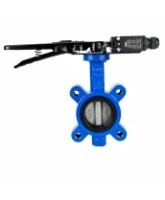 Затвор дисковый поворотный DN.ru WBV1631N-2W-Fb-H Ду150 Ру16 LUG межфланцевый, корпус - чугун QT450, диск - нержавеющая сталь AISI 304, уплотнение - NBR, с рукояткой и двумя концевыми датчиками LS-103 250В