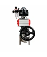 Кран шаровой DN.ru BV3232P(2pc)-FP-F-ISO-H Ду100 Ру16 фланцевый, полнопроходной, 2-составной, корпус - нерж.сталь SS316, уплотнение PTFE, пн.привод PA-DA-105 пн.распределитель 4M310-08 AC220V ручной дублер MON3-700-T38-ISO БПВ AFC2000 БКВ APL-510N-EX