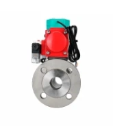 Кран шаровой DN.ru BV3232P(2pc)-FP-F-ISO-H Ду100 Ру16 полнопроходной фланцевый, корпус - нержавеющая сталь SS316, уплотнение - PTFE, с пневмоприводом PA-DA-105, пневмораспределителем 4M320-08 AC220V и магнитным переключателем ALS200D