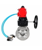 Кран шаровой DN.ru BV3232P(2pc)-FP-F-ISO-H WDVF Ду80 Ру16 полнопроходной, фланцевый, корпус - нержавеющая сталь 316, уплотнение - PTFE, с пневмоприводом PA-DA-105, пневмораспределителем 4V320-08 AC220V и ручным дублером MON2-450-T28-ISO