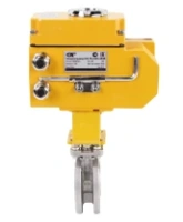 Кран шаровой DN.ru BV3232P-FP-Fb-ISO-H Ду65 Ру16, корпус - сталь 316, уплотнение - PTFE, полнопроходной, межфланцевый с электроприводом DN.ru QT-N-010EM-O1-380VAC-У1