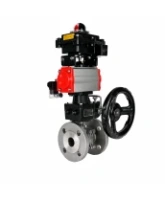 Кран шаровой DN.ru BV3232P(2pc)-FP-F-ISO-H Ду50 Ру16 полнопроходной фланцевый, корпус - нержавеющая сталь SS316, уплотнение - PTFE, с пневмоприводом PA-DA-083, пневмораспределителем 4M320-08 AC220V, БКВ APL-410N EX и ручным дублером MON2-450-T28-ISO