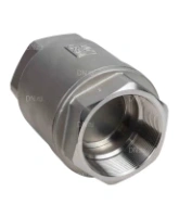 Клапан обратный DN.ru VCS3232P-T 2 1/2″ Ду65 Ру40 резьбовой, пружинный, корпус - нержавеющая сталь 316, диск - нержавеющая сталь 316, уплотнение - металл