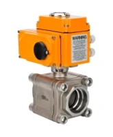Кран шаровой DN.ru BV3232P(3pc)-FP-SW-ISO-H Ду80 Ру63 полнопроходной, корпус - нержавеющая сталь SS316, под приварку, с электроприводом DN.ru QT-N-015EM-O1-380VAC-У1 HARK