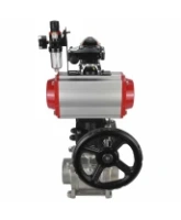 Кран шаровой DN.ru BV3232P(3pc)-FP-W-ISO-H Ду65 Ру25, полнопроходной под приварку, нержавеющая сталь SS316, PTFE, с пневмоприводом PA-DA-083, с пневмораспределителем 4M310-08 AC220V, с БКВ APL-210N, ручным дублером MON2-450-T28-ISO, с БПВ AFC2000