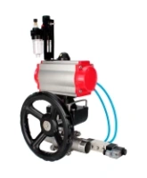 Кран шаровой DN.ru BV3232P(3pc)-FP-W-ISO-H LONG Ду80 Ру25 полнопроходной, корпус - нержавеющая сталь 316, уплотнение - PTFE, под приварку, с пневмоприводом PA-DA-083, пневмораспределителем 4V320-08 AC220V, редуктором MON2-450-T28-ISO и БПВ AFC2000