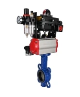 Затвор дисковый поворотный DN.ru WBV1432E-2W-Fb-H Ду125 Ру16, корпус - чугун GGG50, диск - нержавеющая сталь 316L, уплотнение - EPDM, с пневмоприводом PA-DA-083 двойного действия, пневмораспределителем 4M310-08 DC24V, БКВ APL-410N EX, БПВ AFC2000