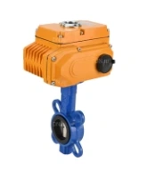 Затвор дисковый поворотный DN.ru WBV1432N-2W-Fb-H Ду100 Ру16, корпус - чугун GGG50, диск - нержавеющая сталь 316L, уплотнение - NBR, с электроприводом DN.ru QT-N-008EM-1-380VAC-У1