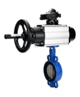 Затвор дисковый поворотный DN.ru WBV1432N-2W-Fb-H Ду125 Ру16, корпус - чугун GGG50, диск - нержавеющая сталь 316L, уплотнение - NBR, с пневмоприводом DN.ru PA-DA-105-1 двойного действия, пневмораспределителем 4M310-08 DC24V, БКВ APL-210N