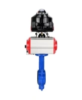 Затвор дисковый поворотный DN.ru WBV1132N-2W-Fb-H Ду125 Ру16, корпус - чугун GG25, диск - нержавеющая сталь 316L, уплотнение - NBR, с пневмоприводом DN.ru PA-DA-105 двойного действия, пневмораспределителем 4M310-08 AC220V, БКВ APL-510N-EX