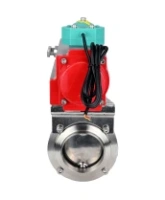 Затвор дисковый поворотный DN.ru WBV3131S-2W-W-H Ду80 Ру10 под приварку, пищевая нержавеющая сталь 304, уплотнение - Silicon, с пневмоприводом PA-DA-052 и магнитным переключателем ALS200D