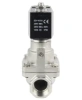 Клапан электромагнитный DN.ru VS1031-PT-NC-220VAC 1″ Ду25 Ру16 соленоидный двухходовой поршневой, резьбовой, корпус - нержавеющая сталь AISI 304, уплотнение - PTFE, пилотного действия, нормально закрытый, катушка - 220В AC