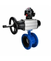 Затвор дисковый поворотный DN.ru WBV1331E-2W-F-H Ду50 Ру16 фланцевый, корпус - чугун GGG40, диск - нержавеющая сталь 304, уплотнение - EPDM, с пневмоприводом DN.ru PA-DA-105-1 и БКВ APL-510N EX