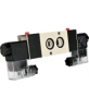 Пневмораспределитель DN.ru 4M320-10 AC220V 3/8″ бистабильный, пятиканальный, с двусторонним ЭМУ для четвертьоборотных пневмоприводов (на корпус)