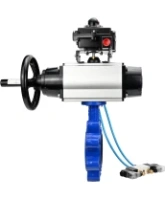 Затвор дисковый поворотный DN.ru WBV1631N-2W-Fb-H Ду150 Ру16 LUG корпус - чугун QT450, диск - нержавеющая сталь 304, уплотнение - NBR, с пневмоприводом PA-DA-105-1, пневмораспределителем 4V320-08 AC220V и БКВ APL-410N EX