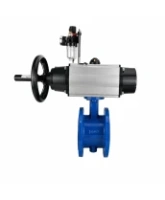 Затвор дисковый поворотный DN.ru WBV1331E-2W-F-H Ду50 Ру16 фланцевый, корпус - чугун GGG40, диск - нержавеющая сталь 304, уплотнение - EPDM, с пневмоприводом DN.ru PA-DA-105-1, 4M310-08 AC220V и AFC2000