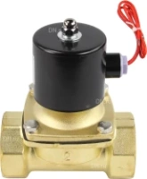 Клапан электромагнитный DN.ru VS100-ET-NC-220VAC 2″ Ду50 Ру10, соленоидный двухходовой, корпус - латунь, уплотнение - EPDM, резьбовой, нормально-закрытый, прямого действия, катушка - 220В