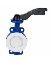 Затвор дисковый поворотный DN.ru WBV3434Pf-2W-Fb-H Ду125 Ру16 корпус - углеродистая сталь WCB, диск - углеродистая сталь WCB, футерованный PTFE, уплотнение - PTFE, межфланцевый, с рукояткой