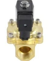 Клапан электромагнитный DN.ru VS200-ET-NC-24VDC 1″ Ду25 Ру7, соленоидный двухходовой, корпус - латунь, уплотнение - EPDM, резьбовой, нормально-закрытый, прямого действия, катушка - 24В