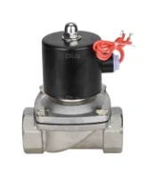 Клапан электромагнитный DN.ru VS131-ET-NC-220VAC 1 1/2″ Ду40 Ру10, соленоидный двухходовой, корпус - нержавеющая сталь 304, уплотнение - EPDM, резьбовой, нормально-закрытый, прямого действия, катушка - 220В