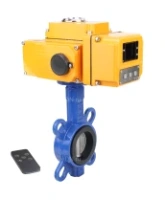 Затвор дисковый поворотный DN.ru WBV1432E-2W-Fb-H Ду125 Ру16, корпус - чугун GGG50, диск - нержавеющая сталь 316L, уплотнение - EPDM, с электроприводом DN.ru QT-N-010EM-B1-220VAC-У1 220В (0-10В) HARK