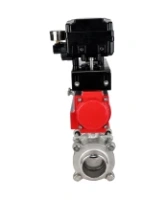 Кран шаровой DN.ru BV3232P(3pc)-FP-W-ISO-H WDVF Ду40 Ру40 полнопроходной, трехсоставной, корпус - нержавеющая сталь 316, уплотнение - PTFE, под приварку, с пневмоприводом PA-SA-105, электропн. поворотным позиционером YT-1000RSN с обратной связью