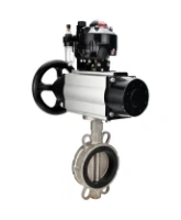 Затвор дисковый поворотный DN.ru WBV3232E-2W-Fb-H Ду150 Ру16, корпус - нержавеющая сталь 316L, диск - нержавеющая сталь 316L, EPDM, с пневмоприводом PA-DA-105-1 двойного действия, пневмораспределителем 4M310-08 DC24V, БКВ APL-510N EX, БПВ AFC2000
