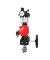 Кран шаровой DN.ru BV3232P(2pc)-FP-T-ISO-H Ду40 Ру63 полнопроходной двухходовой, нержавеющая сталь SS316, внутренняя резьба, PTFE, с пневмоприводом PA-DA-083, с пневмораспределителем 4M310-08 220В, с ручным дублером MON2-450-T28-ISO, с БПВ AFC2000