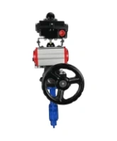 Затвор дисковый поворотный DN.ru WBV1132N-2W-Fb-H Ду125 Ру16, корпус - чугун GG25, диск - нержавеющая сталь 316L, уплотнение - NBR, с пневмоприводом PA-DA-105, пневмораспределителем 4M310-08 AC220V, БКВ APL-410N EX, ручным дублером MON3-700-T38-ISO
