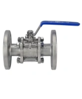 Кран шаровой DN.ru BV3232P(3pc)-FP-F-H Ду20 Ру40, полнопроходной, трехсоставной, нержавеющая сталь 316, уплотнение - PTFE, фланцевый с рукояткой 9х9