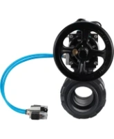 Кран шаровой DN.ru BV4242E-FP-GRM-ISO Дн50 Ру10 полнопроходной, корпус - НПВХ, шар - НПВХ, уплотнение - EPDM, с пневмоприводом PA-DA-105-1, пневмораспределителем 4V320-08 AC220V и магнитным переключателем ALS200D
