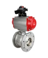 Кран шаровой DN.ru BV3232P-FP-Fb-ISO-H Ду15 Ру16, корпус - сталь 316, уплотнение - PTFE, полнопроходной, межфланцевый с пневмоприводом DN.ru PA-DA-052 двойного действия, пневмораспределителем 4M310-08 AC220V и БКВ APL-210N