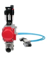Кран шаровой DN.ru BV3232P(3pc)-FP-W-ISO-H LONG Ду80 Ру25 полнопроходной, корпус - нержавеющая сталь 316, уплотнение - PTFE, под приварку, с пневмоприводом PA-DA-083, пневмораспределителем 4V320-08 AC220V и БПВ AFC2000