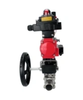 Кран шаровой DN.ru BV3232P(3pc)-FP-W-ISO-H LONG Ду65 Ру25 полнопроход., корпус - нерж.сталь 316, уплотнение - PTFE, под приварку, пн.привод PA-DA-083, пн.распределитель 4M310-08 AC220V, ручной дублер MON2-450-T28-ISO, БКВ APL-410N EX и БПВ AFC2000