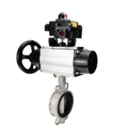 Затвор дисковый поворотный DN.ru WBV3131V-2W-Fb-H Ду150 Ру16 межфланцевый, корпус - нержавеющая сталь 304, диск - нержавеющая сталь 304, уплотнение - VITON, с пневмоприводом PA-DA-105-1, пневмораспределителем 4M310-08 220В NAMUR и БКВ APL-410N EX