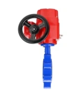 Затвор дисковый поворотный DN.ru WBV1631N-2W-Fb-H Ду150 Ру16 LUG межфланцевый, корпус - чугун QT450, диск - нержавеющая сталь AISI 304, уплотнение - NBR, с электроприводом QT-EX-020M-O2-220VAC-У1 с моментной муфтой и штурвалом