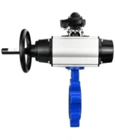 Затвор дисковый поворотный DN.ru WBV1616E-2W-Fb-H Ду125 Ру16 LUG корпус - чугун QT450, диск - чугун QT450, уплотнение - EPDM, с пневмоприводом DN.ru PA-DA-105-1, пневмораспределителем 4M310-08 AC220V и БКВ APL-210N