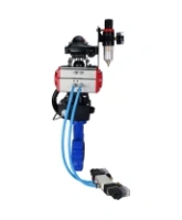 Затвор дисковый поворотный DN.ru WBV1631N-2W-Fb-H Ду150 Ру16 LUG чугун QT450, диск - нержавеющая сталь 304, NBR, с пневмоприводом PA-DA-105, пневмораспределителем 4V320-10 AC220V, БКВ APL-210N, редуктором MON3-700-T38-ISO и БПВ AFC2000