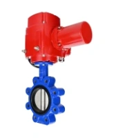 Затвор дисковый поворотный DN.ru WBV1616E-2W-Fb-H Ду100 Ру16 LUG межфланцевый, корпус - чугун QT450, диск - чугун QT450, уплотнение - EPDM, с электроприводом QT-EX-010M-O2-220VAC-У1 с моментной муфтой и штурвалом