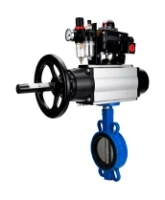 Затвор дисковый поворотный DN.ru WBV1432E-2W-Fb-H Ду150 Ру16, корпус - чугун GGG50, диск - нержавеющая сталь 316L, уплотнение - EPDM, с пневмоприводом PA-DA-105-1, пневмораспределителем 4M310-08 AC220V, БКВ APL-410N EX, БПВ AFC2000